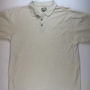 Tommy Bahama Casual Short Sleeve Polo Shirt Adult Mens Size Large Tan
